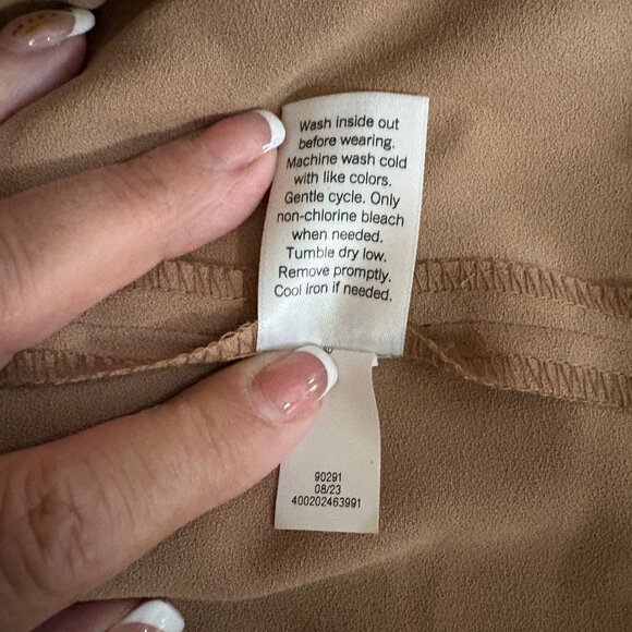 LC Lauren Conrad Blazer Womens Size 1X Camel Tan 1 Button Jacket Office Casual - Picture 8 of 10